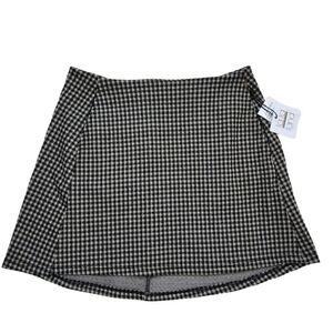 NEW LaLa Land Creative Co Ladies Black & Tan Check Skirt - Size Medium